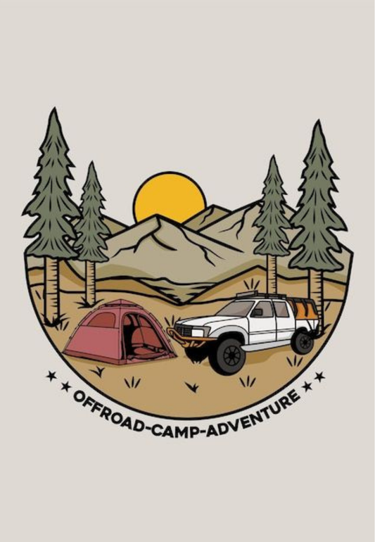Vintage Camping Badge Greeting Card