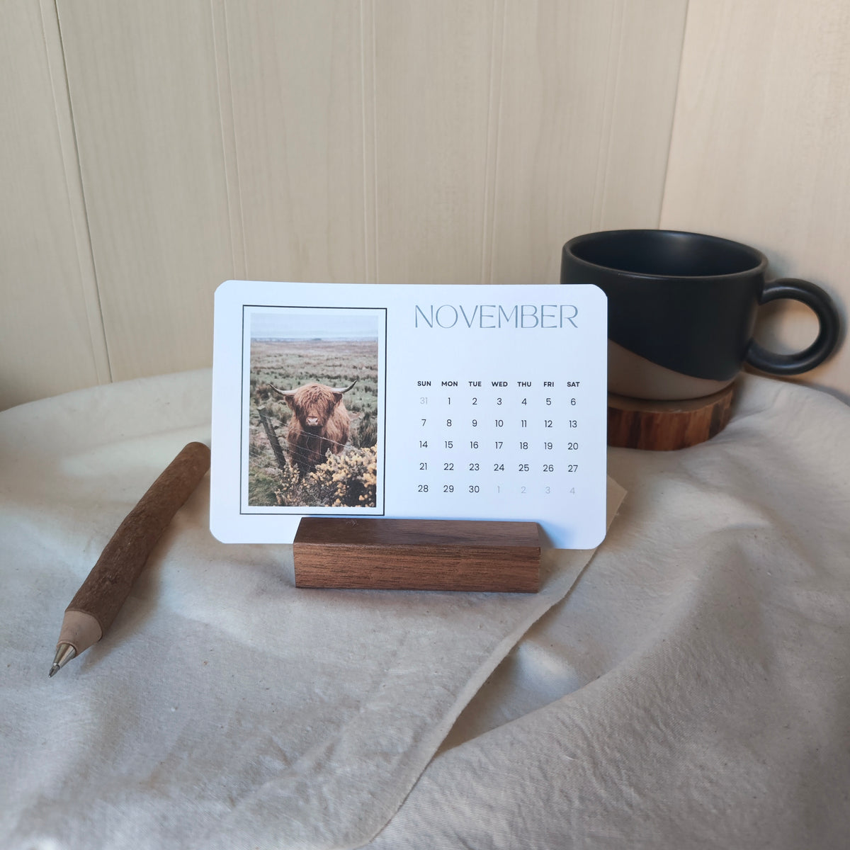 2027 Wood Stand Desk Calendar