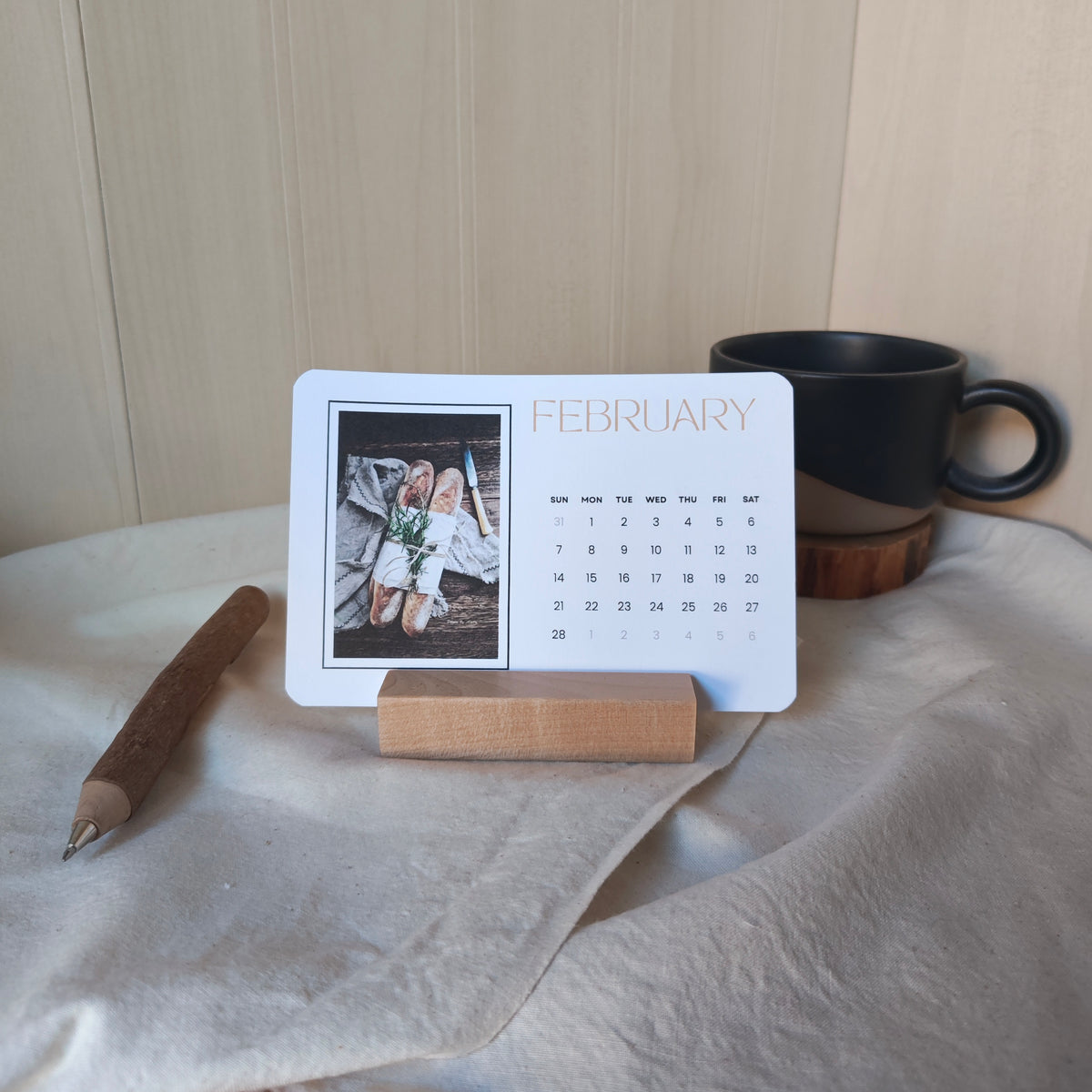 2027 Wood Stand Desk Calendar