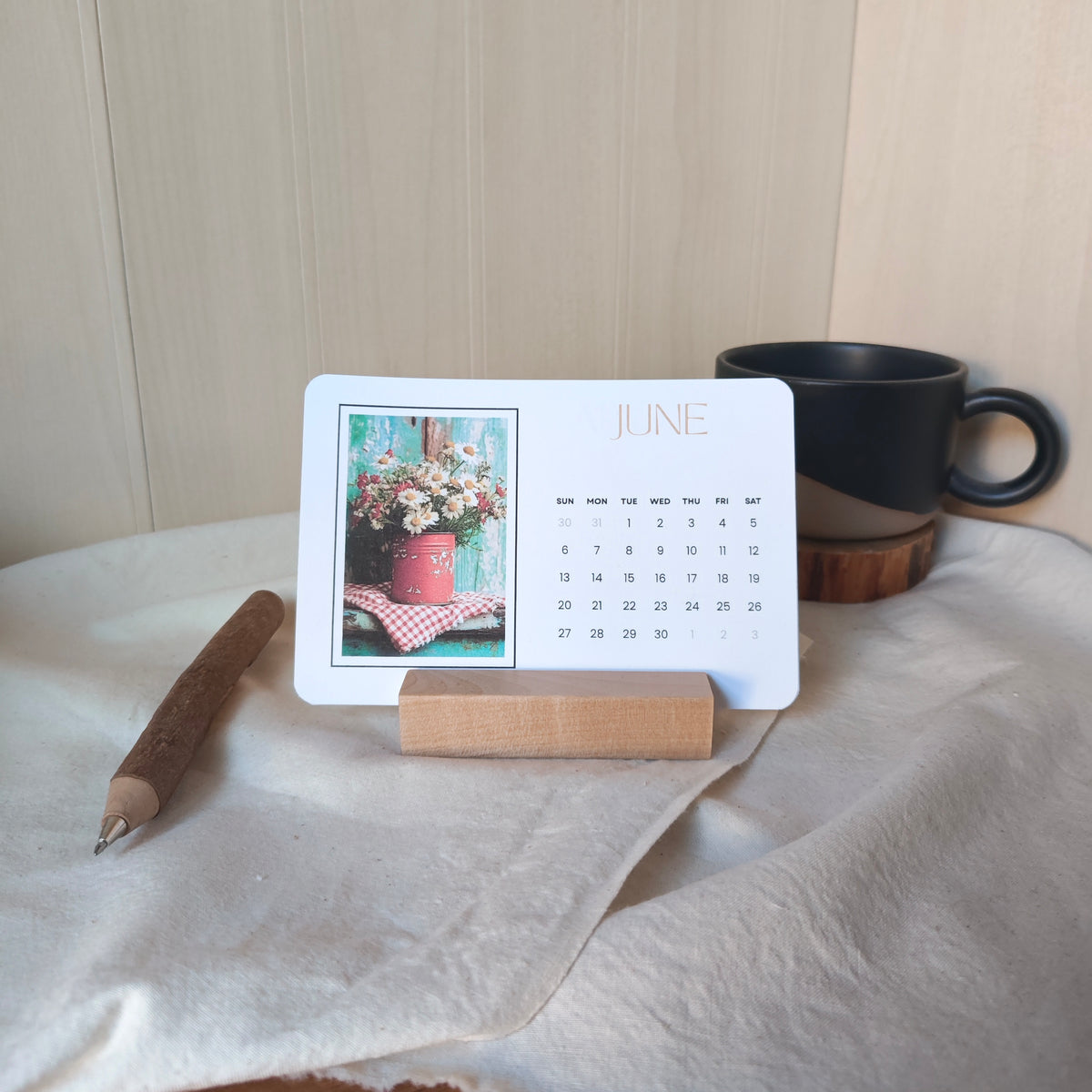 2027 Wood Stand Desk Calendar