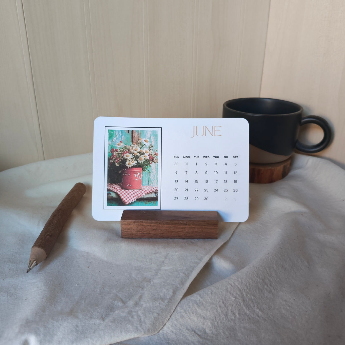 2027 Wood Stand Desk Calendar