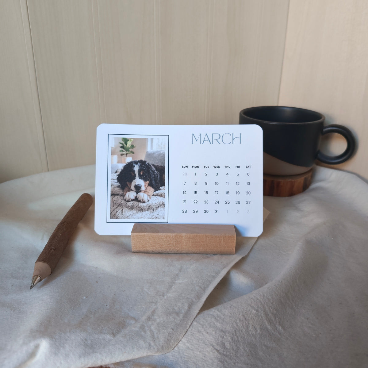 2027 Wood Stand Desk Calendar