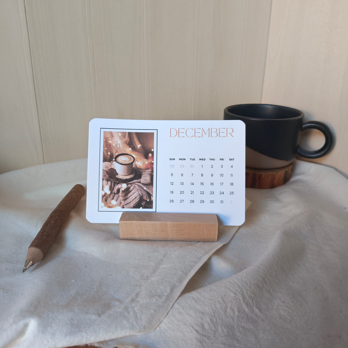 2027 Wood Stand Desk Calendar
