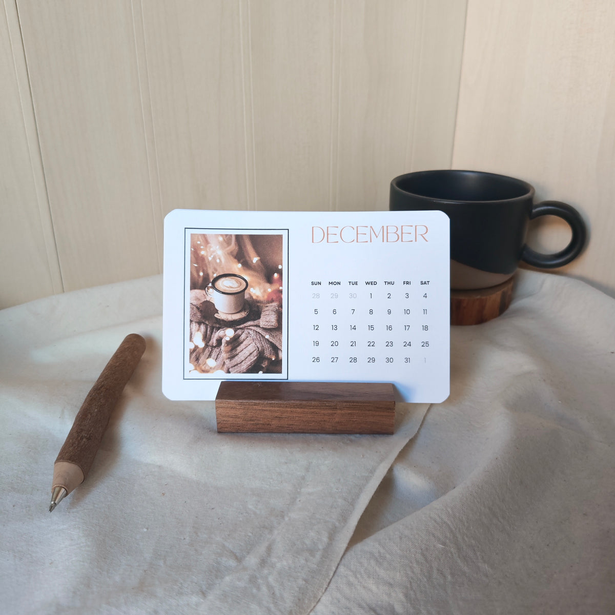 2027 Wood Stand Desk Calendar
