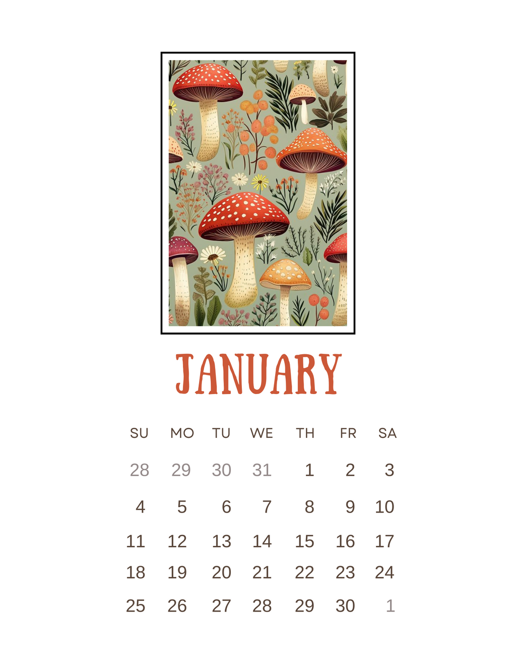 2026 Clipboard Wall Calendar