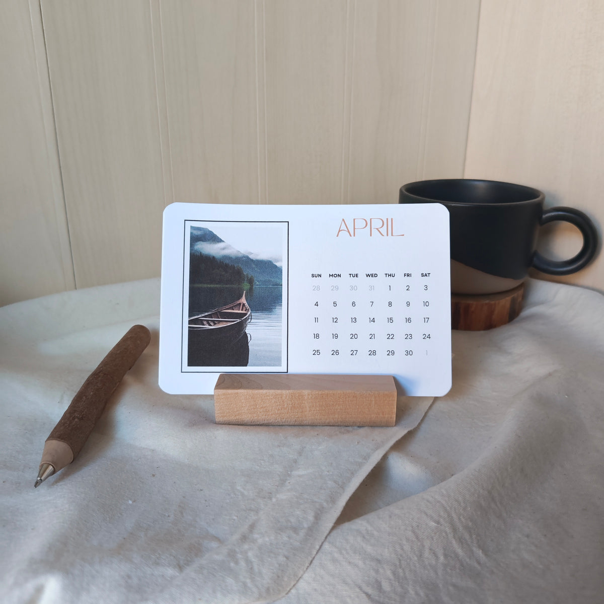 2027 Wood Stand Desk Calendar