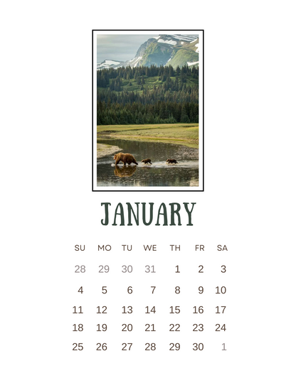 2026 Clipboard Calendar - Wilderness Awaits